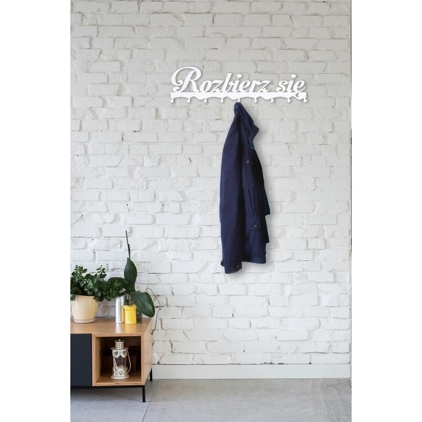 Wieszak ścienny Rozbierz się biały - Intesi